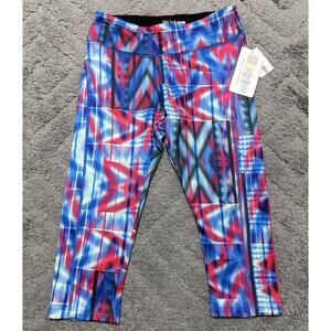 Lularoe Jade NWT Size M Athletic Compression Capris Multicolored Geometric